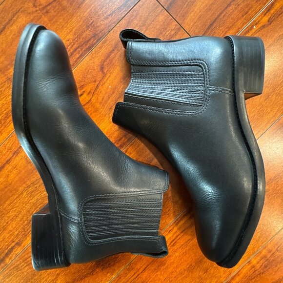 MADEWELL Size 6.5 The Ainsley Chelsea Boot Black Leather - Picture 3 of 11